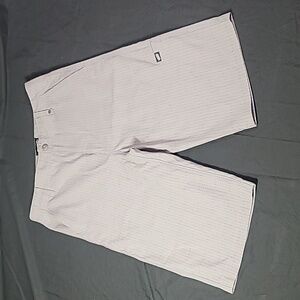 VANS Boys Gray w/Black Pin Stripes Shorts Size 18 Like New